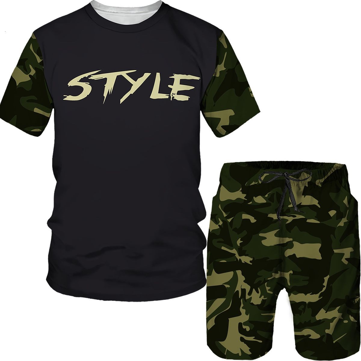 Summer Clothing Outfits - Trajes de Camuflaje para Hombre, Camisetas