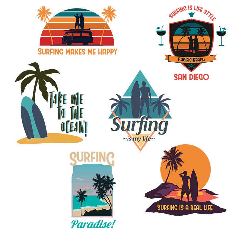Summer Clothing Tips - Pegatinas térmicas DTF para viaje, calcomanías