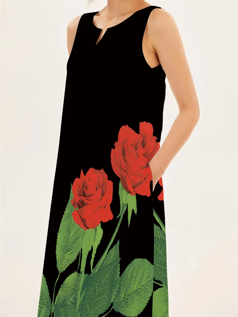 Vestido largo con estampado de - Summer Rose Clothing reseña y precio