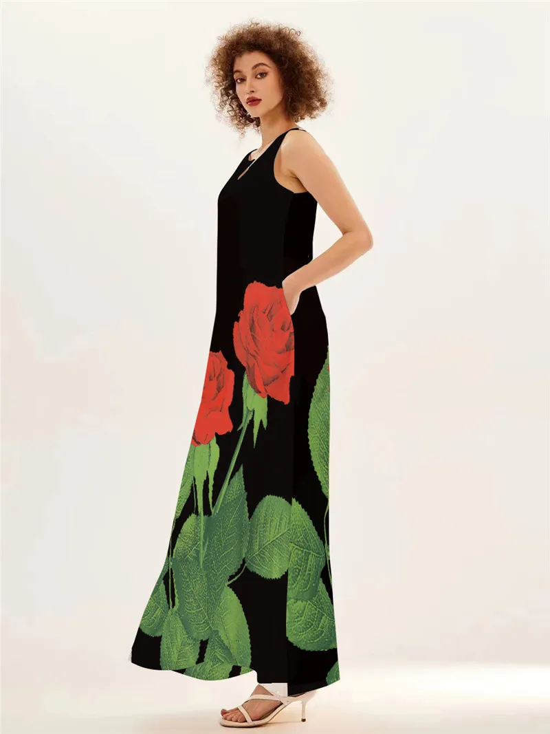 Vestido largo con estampado de - Summer Rose Clothing reseña y precio