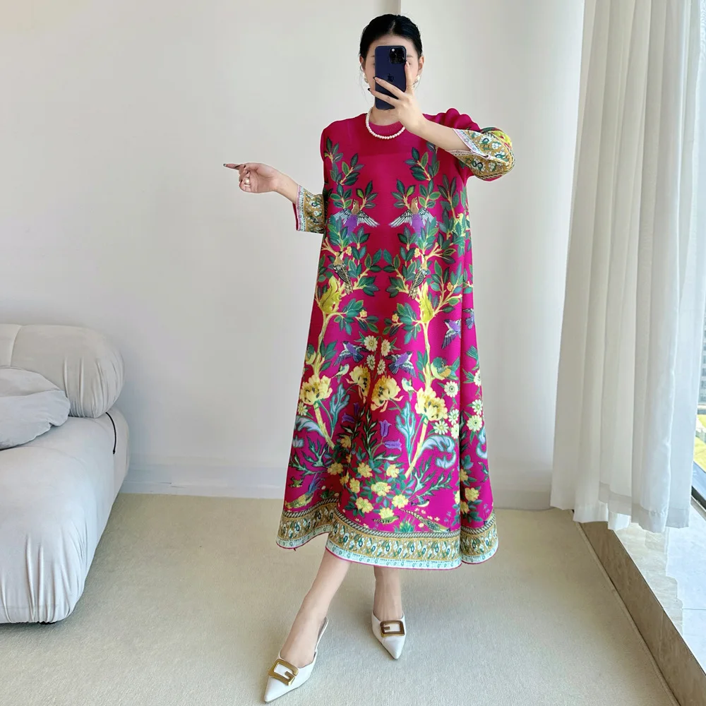 Miyake-vestido estampado Vinta - Summer 2025 Clothing Essentials reseña y precio