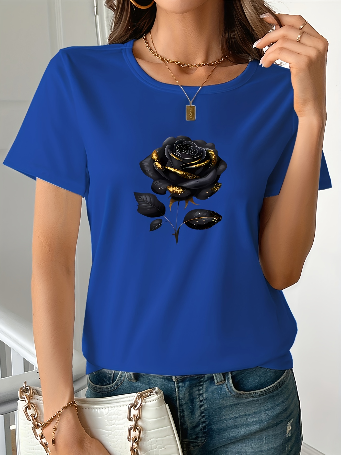 Camiseta negra extragrande de  - Summer Rose Clothing reseña y precio