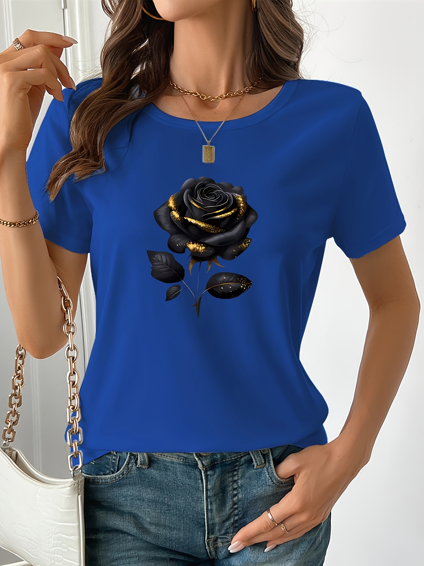 Camiseta negra extragrande de  - Summer Rose Clothing reseña y precio