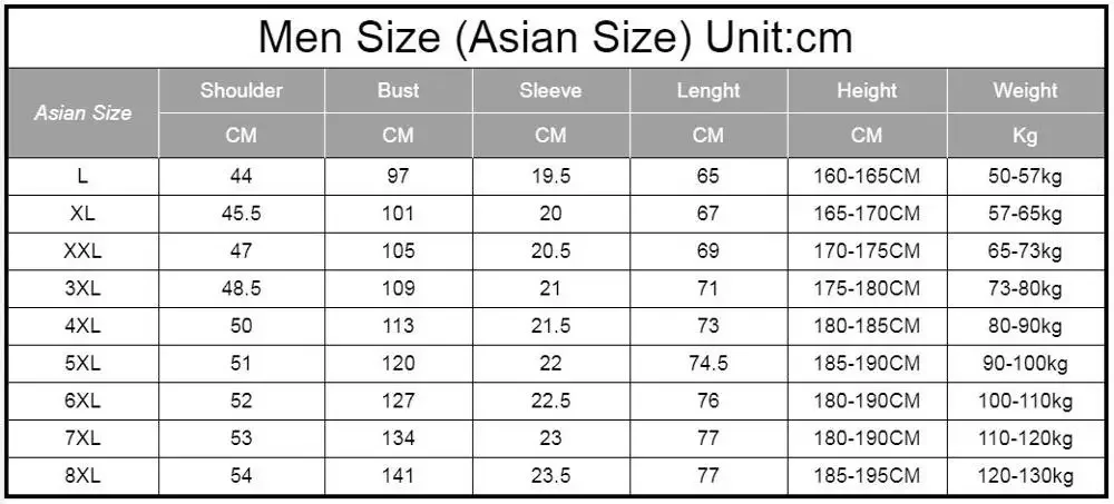 Camisetas de talla grande 7XL  - Summer Clothing Websites reseña y precio